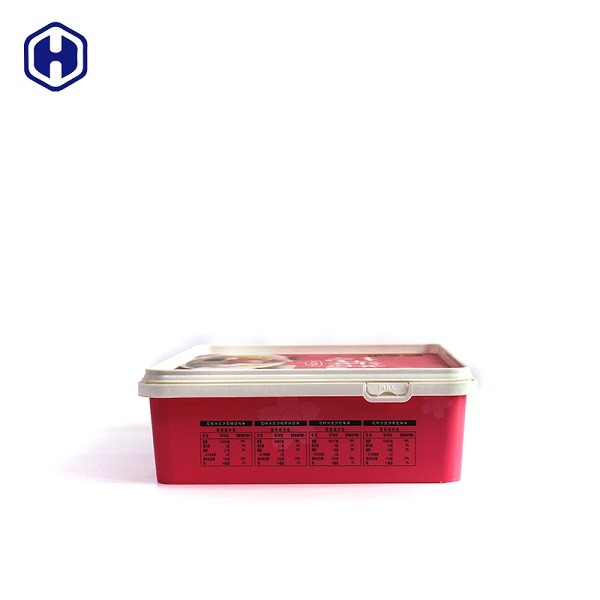 Food Grade IML Box Recyclable Odorless Small Square Plastic Containers