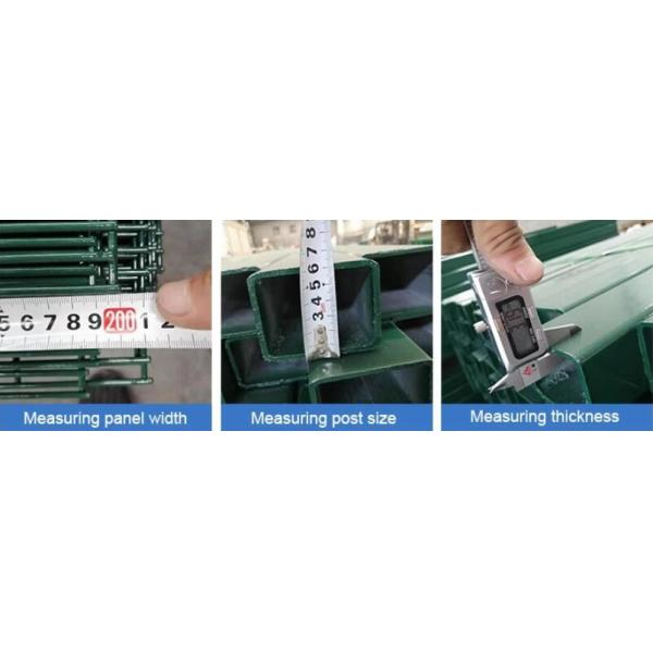 Square Post H3000mm Anti Climb Mesh Fence OHSAS Flat Bar Steel Fence