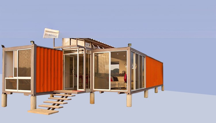 Max Gross Weight of 4600KGS Pre-Fabricated Steel Cabinet Shelf and Hanger Rack 20ft Modified Shipping Container Workshop
