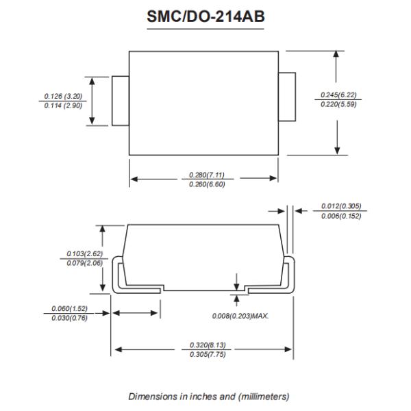 US3M High Voltage Ultra Fast Recovery Rectifier Diode 3A 1000V Plastic SMC Package