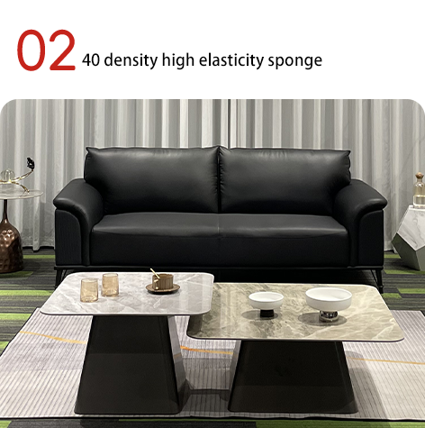 Business Minimalist Reception, Reception, Leisure, Office, Sofa, Resting Area, Three Person Combination Office, Leather Sofa