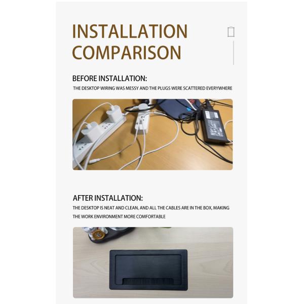 Conference Desktop With Recessed Power Multifunction Socket for Productive and Professional Meetings