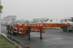 Quality 40ft Skeletal Three Axles Steel Shipping Container Trailer Chassis ISO9001 CCC for sale