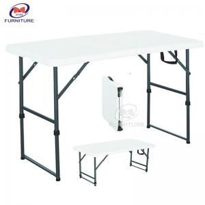 China Adjustable Folding Plastic Rectangle Table Set Outdoor on sale