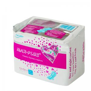 Quality Regular Max Plus Women Sanitary Napkin Pads Disposable Winged Cotton Surface for sale