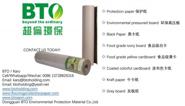 Heavy Load Absorption Construction Floor Covering , Breathable Floor Protection Paper