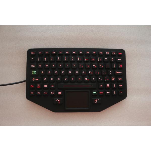 Rubber Material Silicone Industrial Keyboard Panel Mount Keyboard Stainless Steel Back Plate