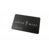 Loyalty Membership Matte Black Metal Business Cards 1mm Custom Printing Name for sale