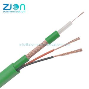 Quality Best Quality price of 100M 200M 500M manufacture KX6+2x0.75 Common Green Jacket KX6 cable CCTV for sale