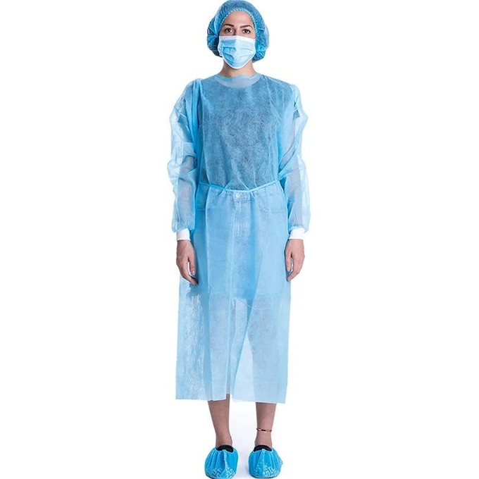 Manufacturer Disposable Isolation Gown PP+PE Non Woven Personal Protective Medical Batas Quirurgicas Desechables