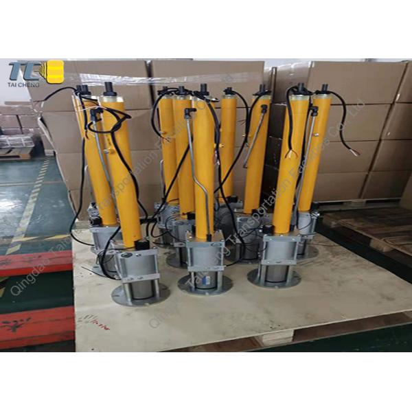 Hydraulic Main Gate Entrance Exit Bollards 360mm AC220V Electrostatic Spraying 3.5s Speed