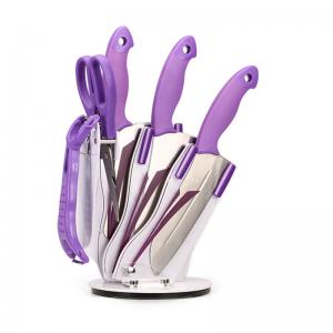 China Stocked Stainless Steel Kitchen Knife Set With Color Box , Stainless Knife Set on sale