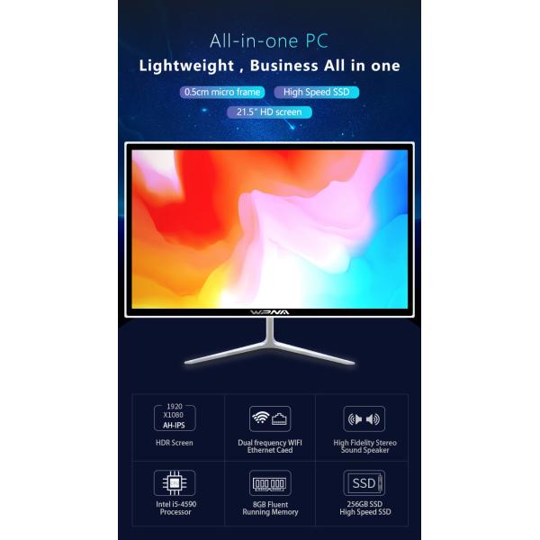 21.5 Inch All In One Computer Core I3 I5 I7 PC Desktop Computer With Call Center Support