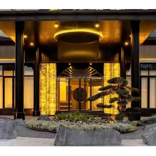 Add a Touch of Sophistication to Your Hotel Design with Backlit Soft Clay Stone Tiles