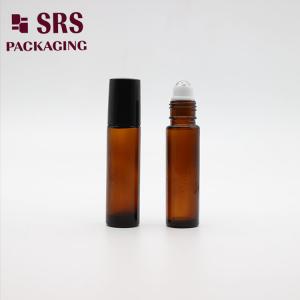 China SRS 10ml empty amber color perfume mold glass roll on bottle on sale