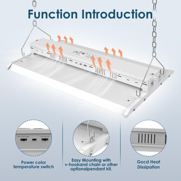 Linear LED High Bay Light With Motion Sensor 80-400W For Shop Factories Warehouse