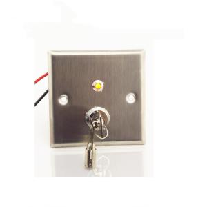 China silvery color metallic surface Door Exit button access control switch automatically reset Door intercom Release on sale