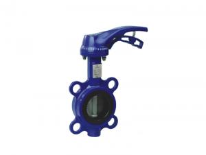 Industrial  Globe Wafer Type Butterfly Valve , Electric Actuated Butterfly Valve  With Handle