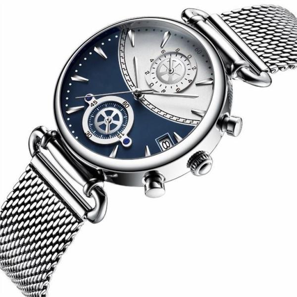 3ATM Waterproof Quartz Couple Watch Hard Alloy Date Timing 12mm Shell