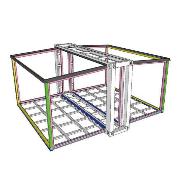 Q235B Steel Lightweight Collapsible Tiny Prefab Folding House PVC Window