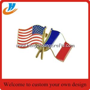 China Flag shape soft enamel pin,high quality metal pin lapel pin with gold plated on sale
