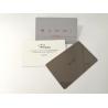 85.5x54x0.76mm PVC Business Cards , 4C/4C Frosted RFID Grey Membership ID Card for sale