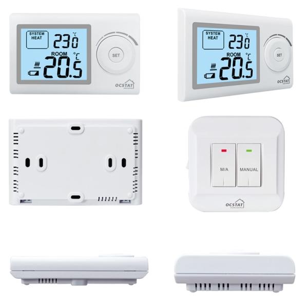 NTC Sensor 6W 230V Wireless RF Room Thermostat For Gas Boiler