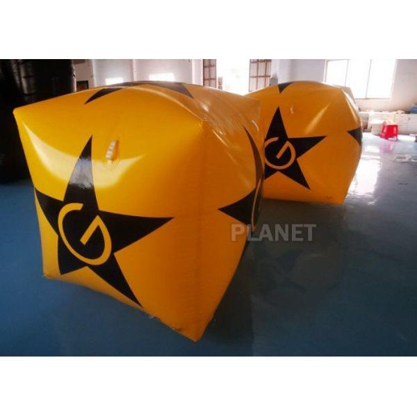 Yellow Color Inflatable Marker Buoy PVC Tarpaulin Water Floating Cube