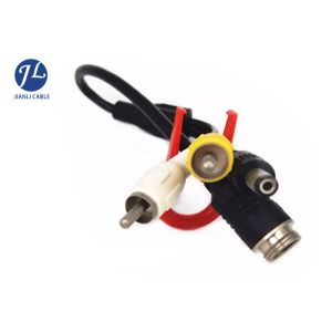 Car Monitoring System BNC RCA Video Audio Cable With DC Adapter / 4 Pin Plug