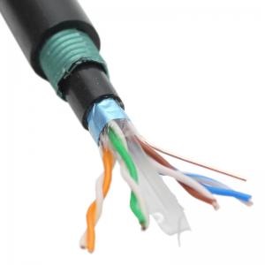 China 23AWG Armored Lan Cable Jelly Filled Cat5e Cat6 Cat6A Cat7 Cat8 on sale
