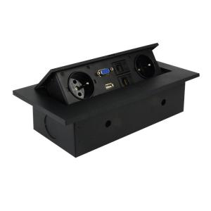 China Desktop Connection Data Box for Office Desk Media Socket in Germany Power and Data Socket on sale