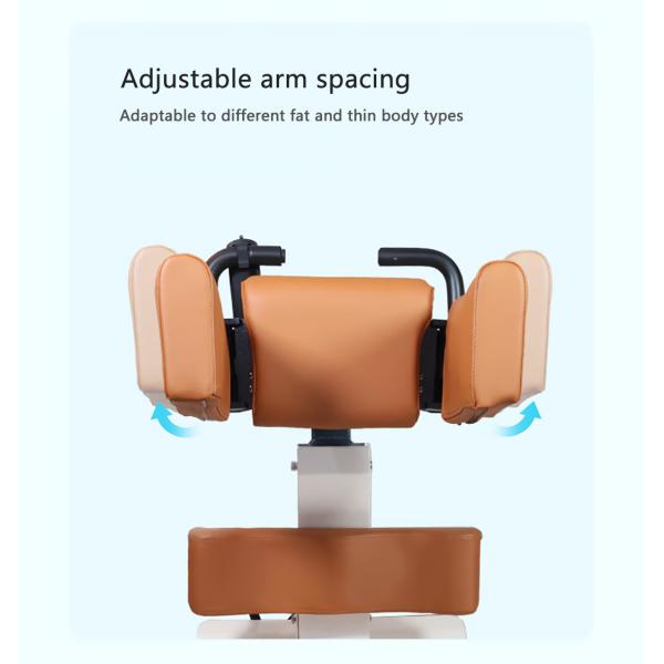 Electric Standing Lift Wheelchair for Rehabilitation Brown Leather