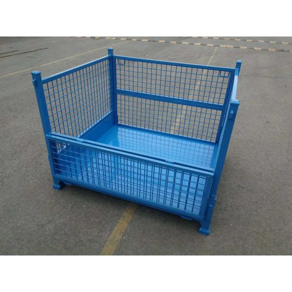 Customized Stackable Stackable Pallet Cage Heavy Duty Steel Bulk Bins 1000kg Load Capacity