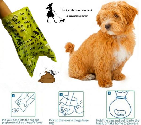 Pet Supply Dog Pet Products 2020 Waste Poop Bags with 2 Leash Clips and Dispensers