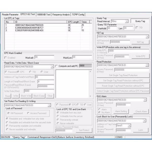 Free SDK Passive UHF RFID Integrated Reader 5m long distance Multiple Protocol
