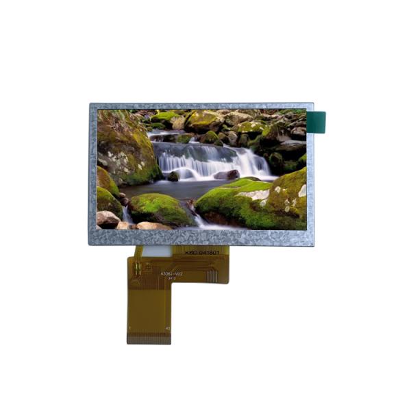 480x272 TFT LCD Display 500 Cd/M2 40pin RGB 4.3 Inch Tft Display 262K