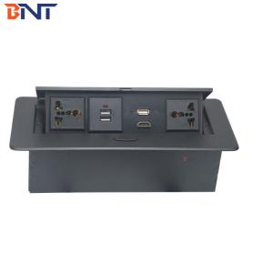 China gas pop up panel desktop socket with 2 power and two data /desktop popup socket box on sale