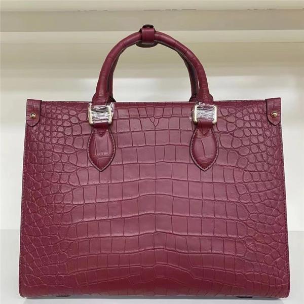 Authentic Crocodile Leather Women Business Travel Handbag Female Laptop Bag Genuine Alligator Skin OL Lady Working Purse