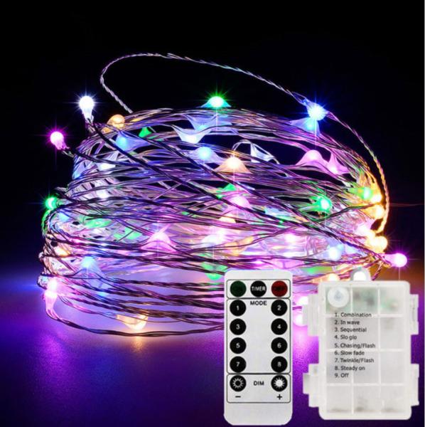 Buy USB Plug in LED Copper Wire String Lights With Remote 8 Modes at wholesale prices