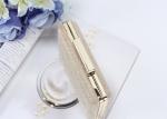 Women Glitter Evening Bag PU Clutch Shoulder Bag Metal Chain Bridal Cocktail