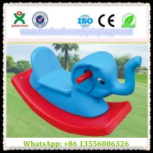 Quality Fun Plastic Elephant Shape Build-Up Rocking Horse Games Horse for Park Items QX-155F for sale