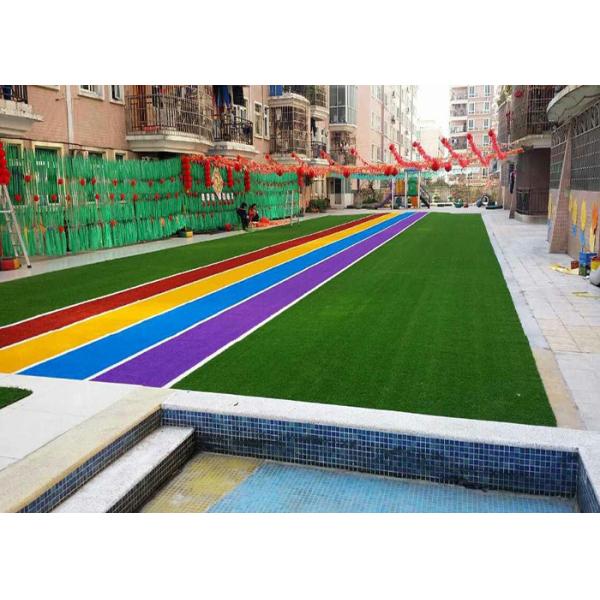 Decoration Colourful Playground Synthetic Turf Artificial Carpet Grass 3000 DTEX