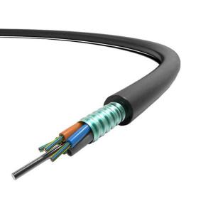 Quality Outdoor 4 Core Fiber Optic Cable SM 9/125um (G.652.D) Armoured With Steel Wire for sale