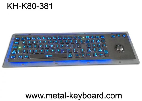 Buy Rugged Backlit Metal Keyboard with Ergonomics Design Trackbal , USB interface at wholesale prices