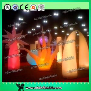 Quality Party Decoration Inflatable Lighting Cone Full Dot Printing Wave Shape Design for sale