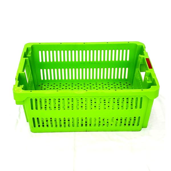 Durable Nestable Plastic Crates 505*370*210mm Size Convenient for Moving and Shipping