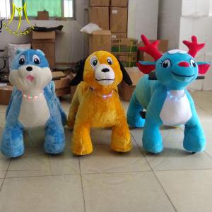 Quality Hansel amusement battery operated stuffed walking animal ride on toy car for sale