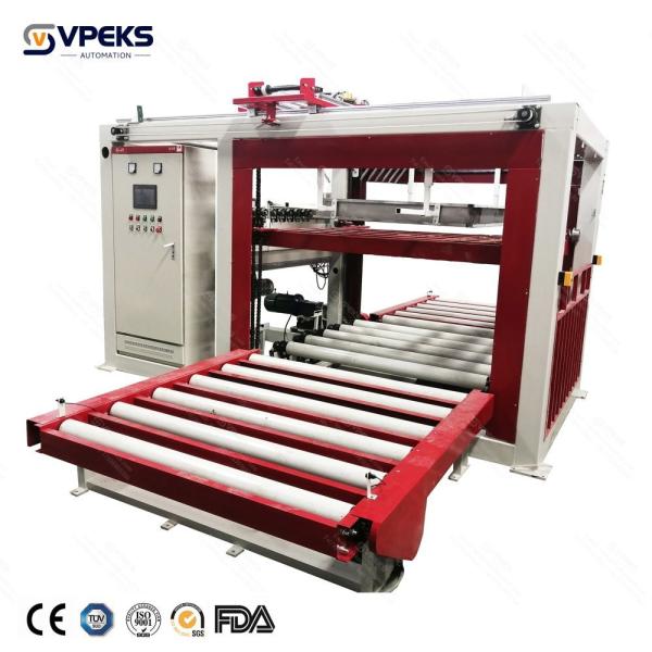 1300-1500mm Final Pallet Height High Level Palletizer For Dry Powder Mortar Packaging