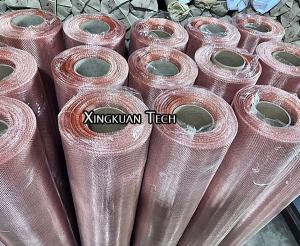 Quality 20 mesh plain weave red copper wire mesh 99.9% pure copper metal screen for sale