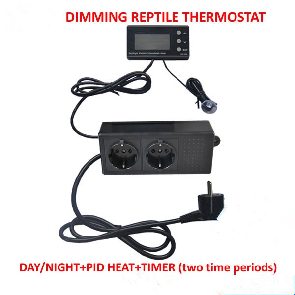 KP-120 230V 110V 0-50C Digital PID Reptile Dimming Thermostat with Electronic Timer